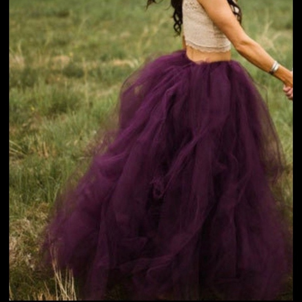 Handmade plum tutu skirt